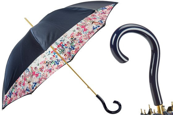 Pasotti Navy Flower Umbrella