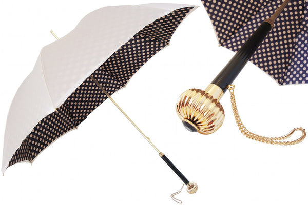 ★Pasotti★名品 イタリア日傘★Polka Dot Parasol with Flowers 354ni-52693-68-D1V.jpg